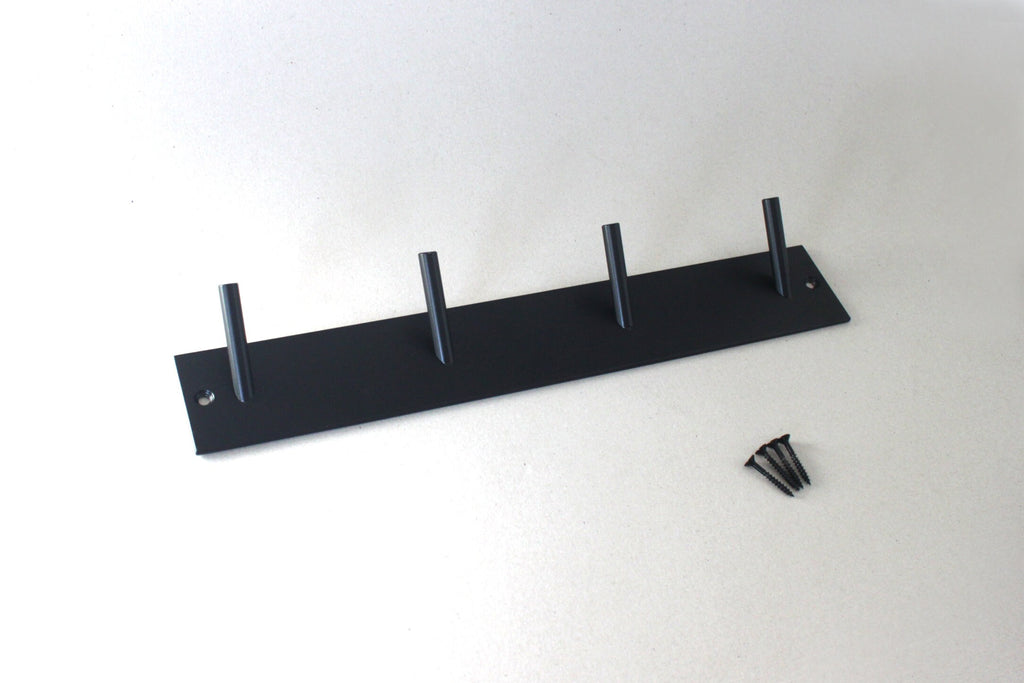 Iron Wall Mounted Coat Rack - 4 Hook Clothes Holder