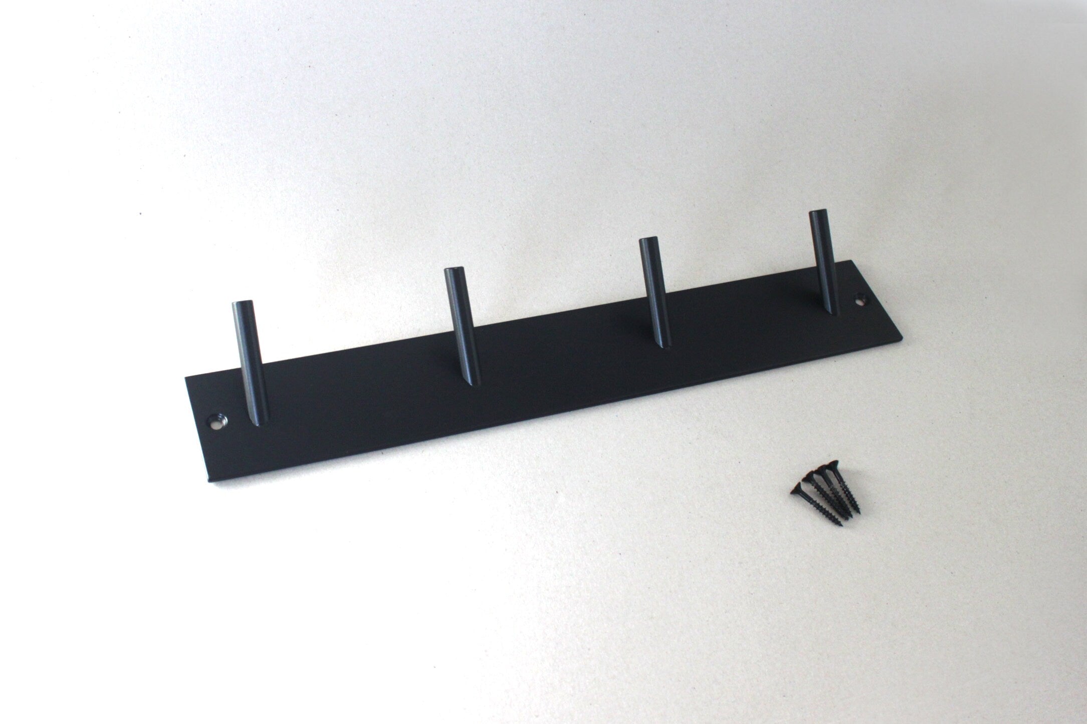 Iron Wall Mounted Coat Rack - 4 Hook Clothes Holder