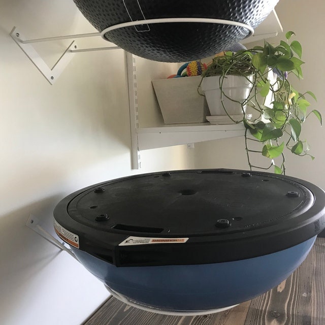 Wall Mount Balance Ball Holder: Powder Coated Steel Bosu Ball Display