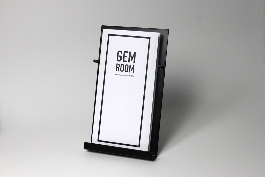 Minimalist Steel Brochure Holder: DL Size Information Stand