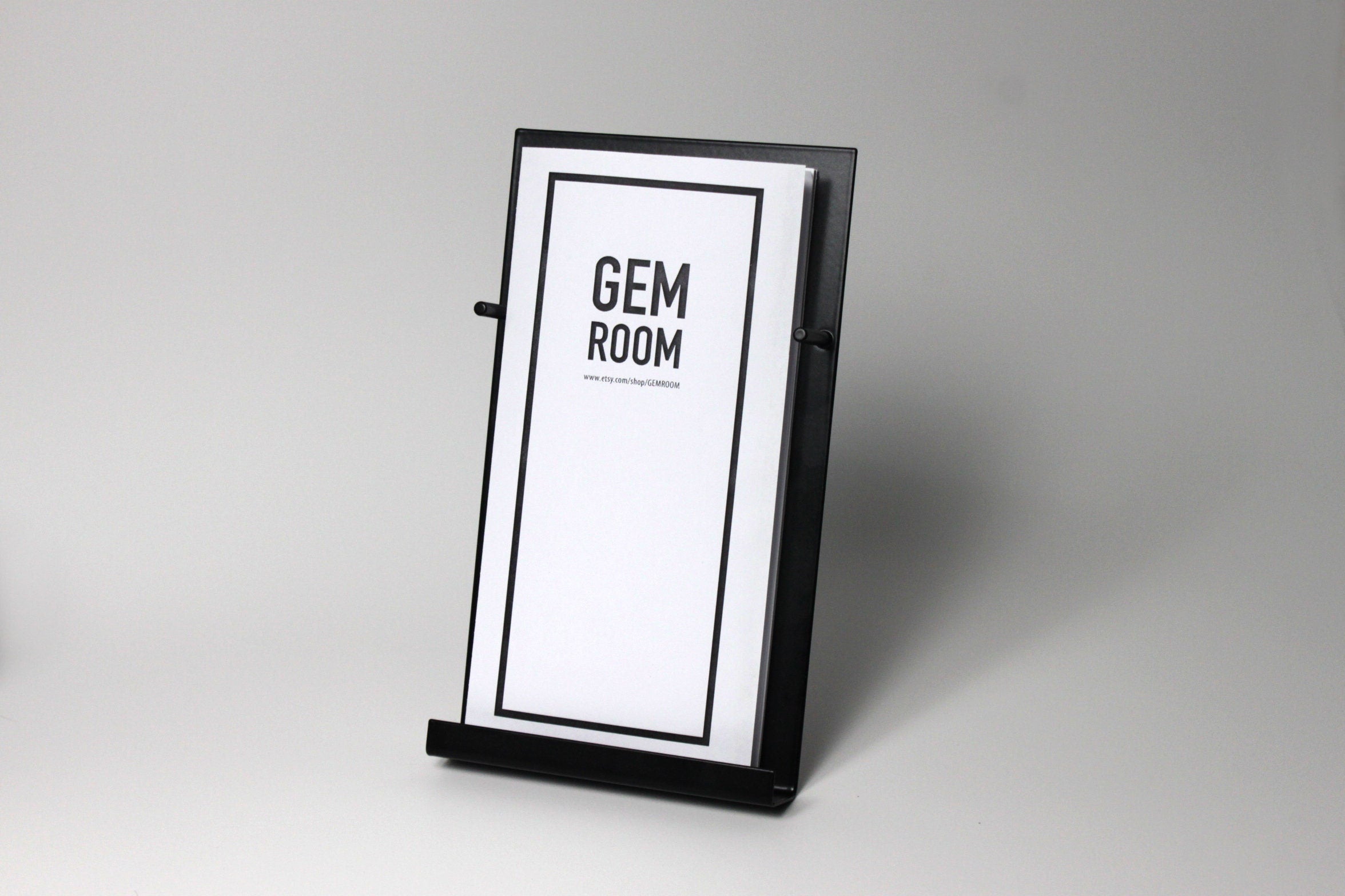 Minimalist Steel Brochure Holder: DL Size Information Stand
