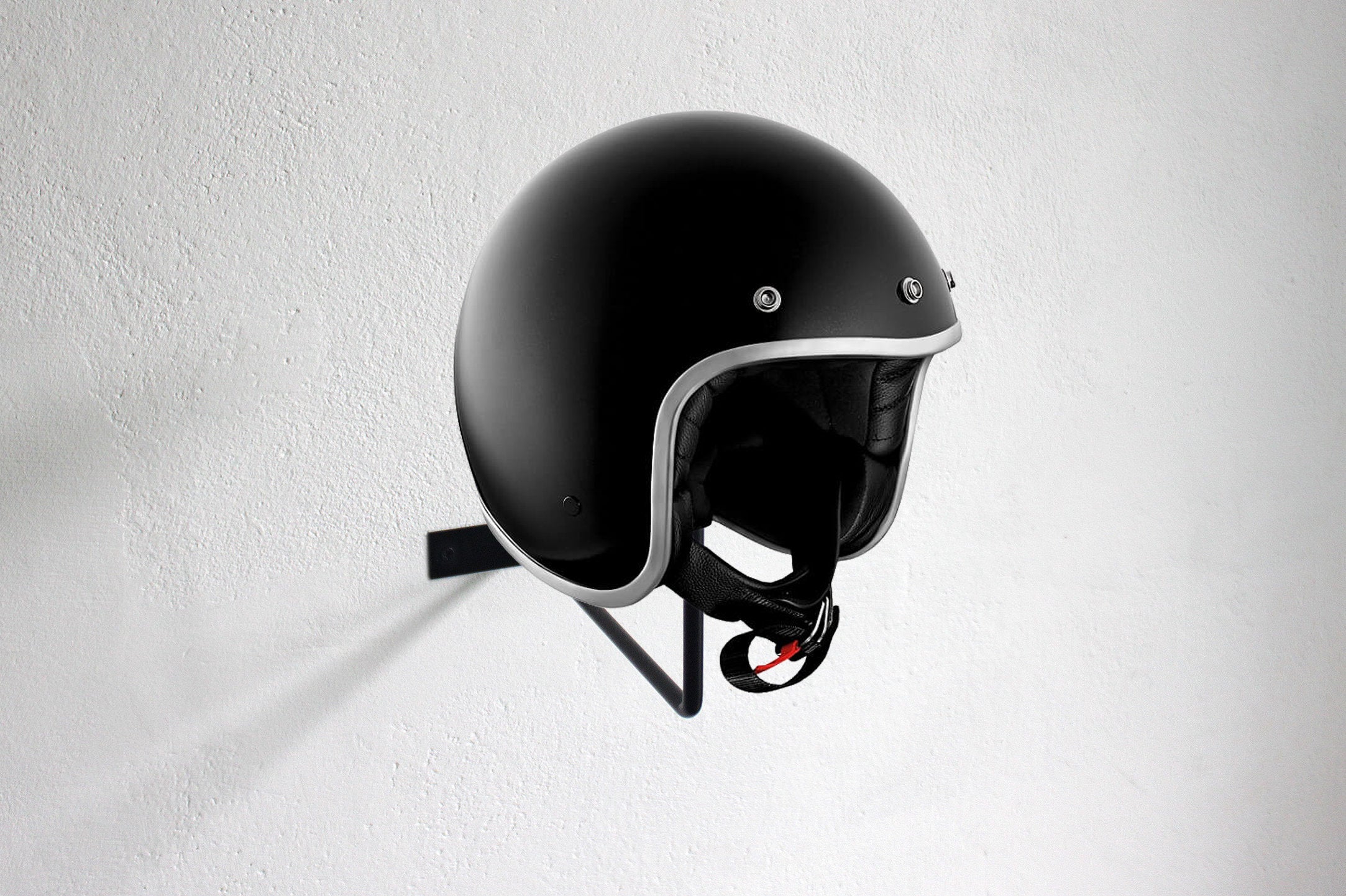 Steel Motorcycle Helmet Rack: Universal Bike Helmet Holder
