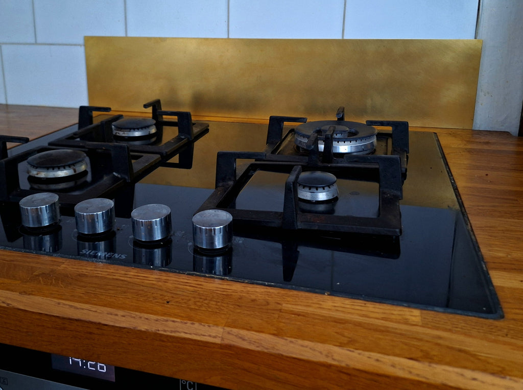 Custom Size Raw Brass Kick Plate, Push Plate, Fireplace or Kitchen