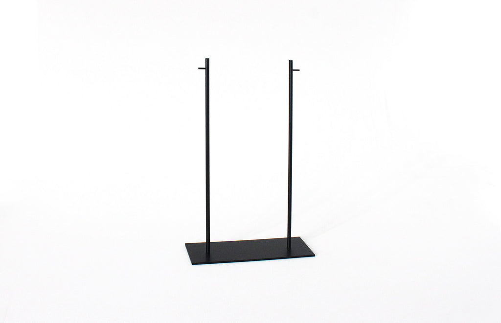 Steel Necklace Stand: Two-Pole Jewelry Display