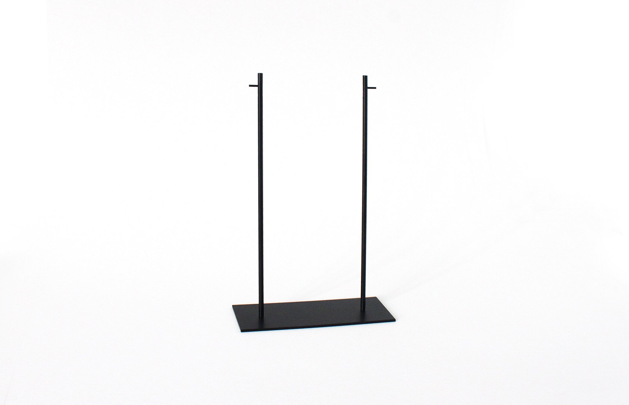 Steel Necklace Stand: Two-Pole Jewelry Display