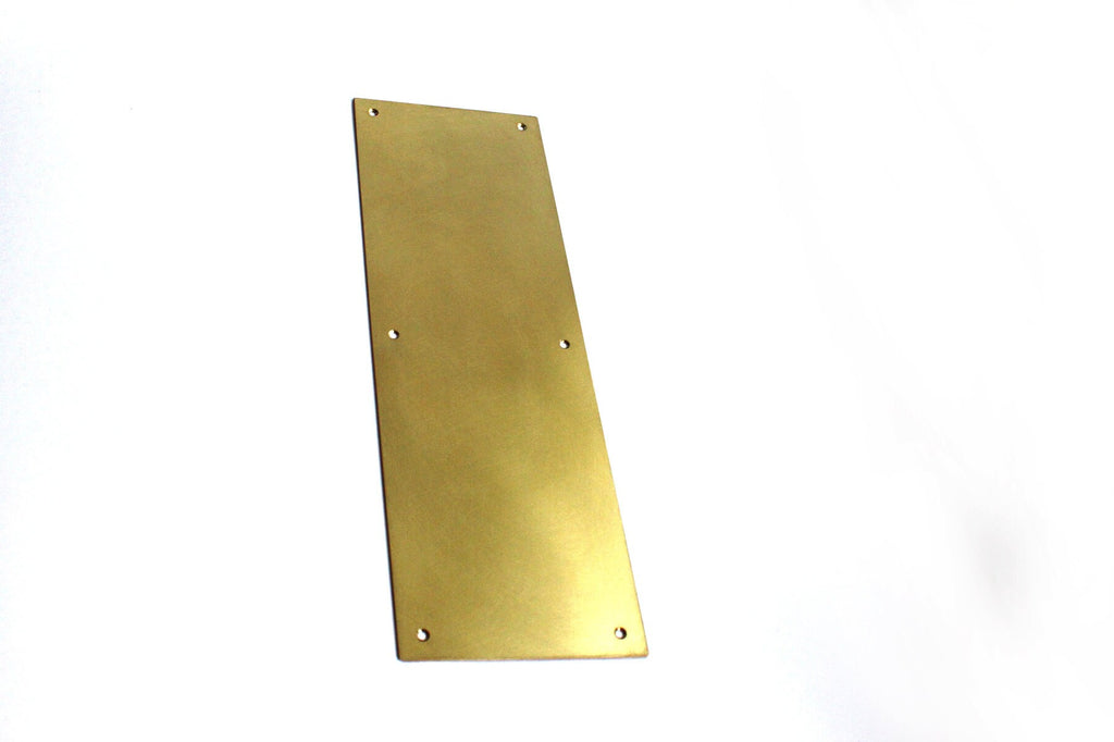 Matte Brass Push Plate: Custom Sizes Available