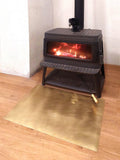 Custom Brass Floor Plate: Fireplace & Stove Spark Protection