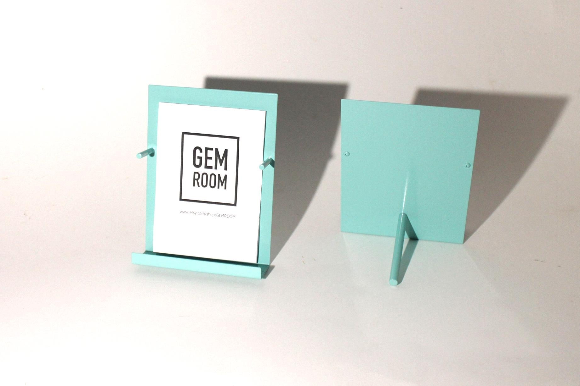 NEW Custom size & color Brochure Pamphlet Holder- Minimalist metal stand- postcard display