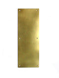 Matte Brass Push Plate: Custom Sizes Available