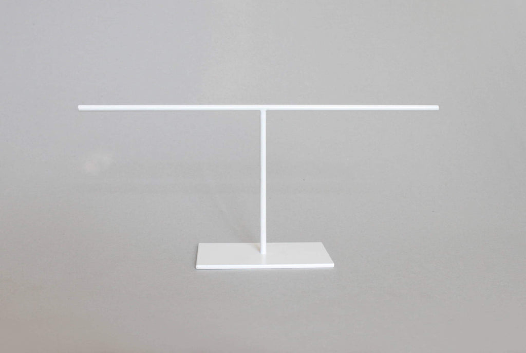 White Steel Jewelry Stand: Bracelet, Earring & Ring Display
