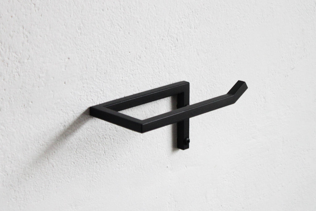 Wall Mounted Toilet Paper Roll Holder: Powder Coated Steel