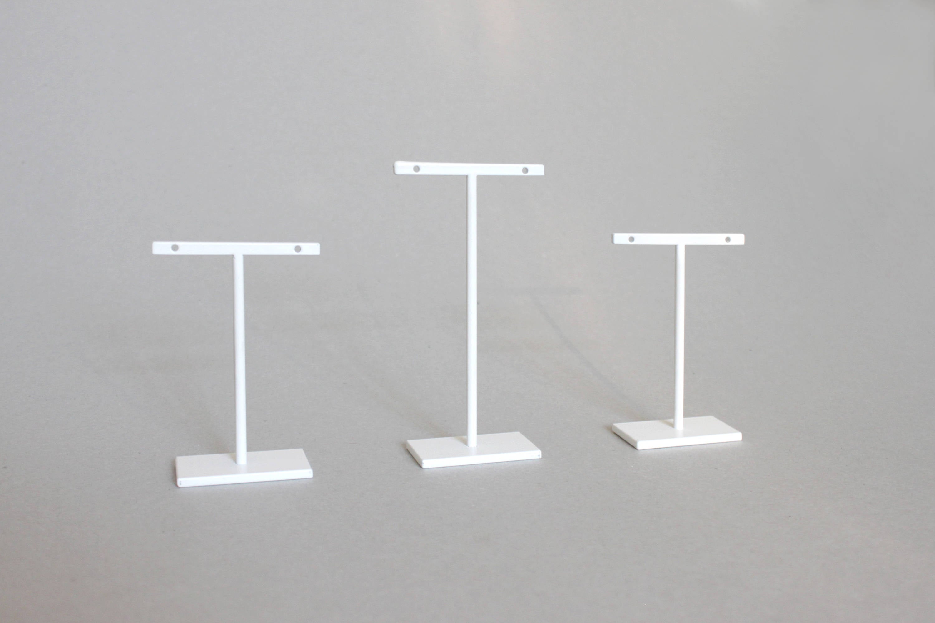 Set of Earring hanging displays - welded and colored white - jewellery accessories holder