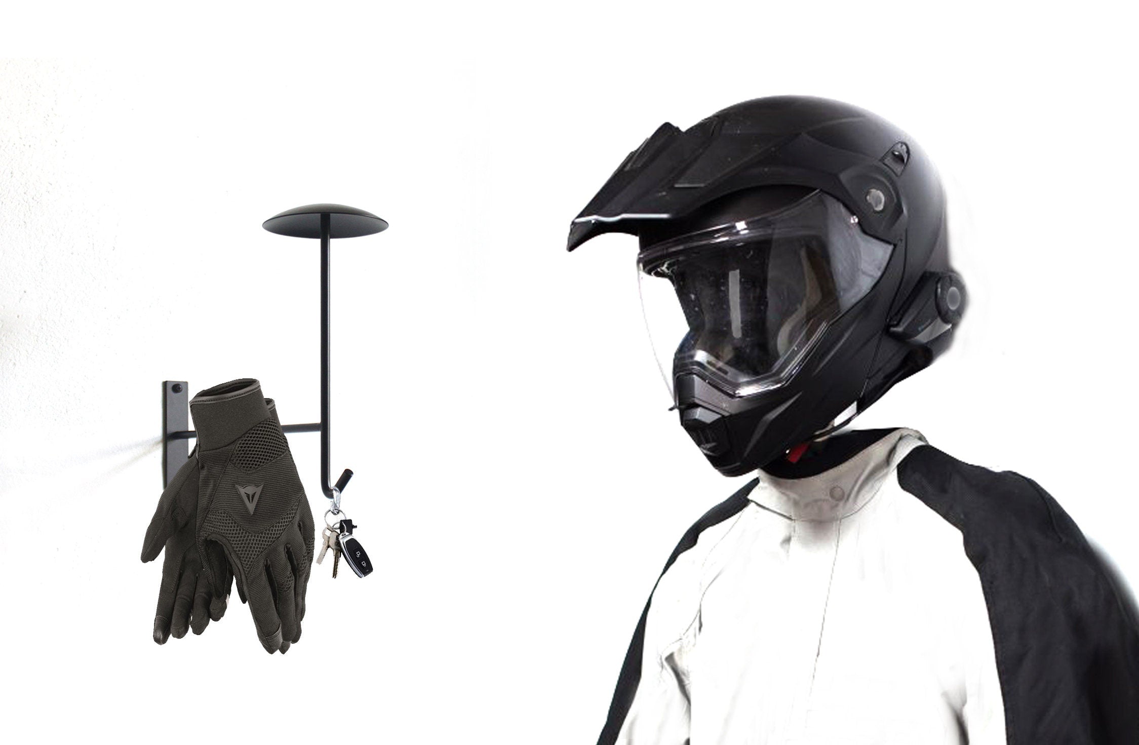 Wall Mount Hook: Helmet, Hat, Coat & Accessory Organizer