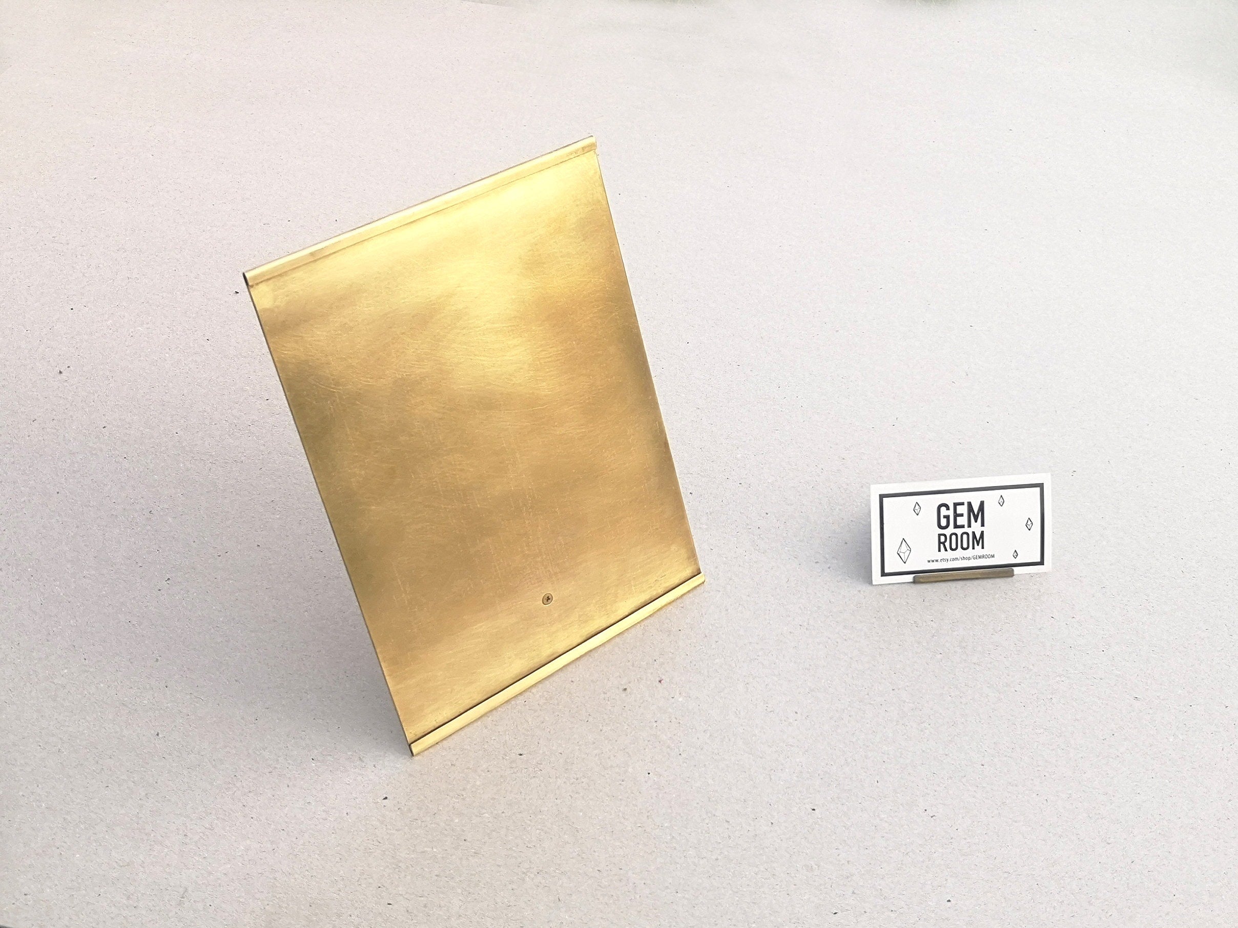 A5 Brass Desk Stand: Menu, Pricing, Information Holder