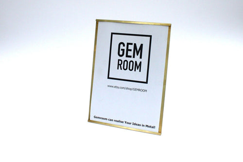 A5 Brass Desk Stand: Menu, Pricing, Information Holder