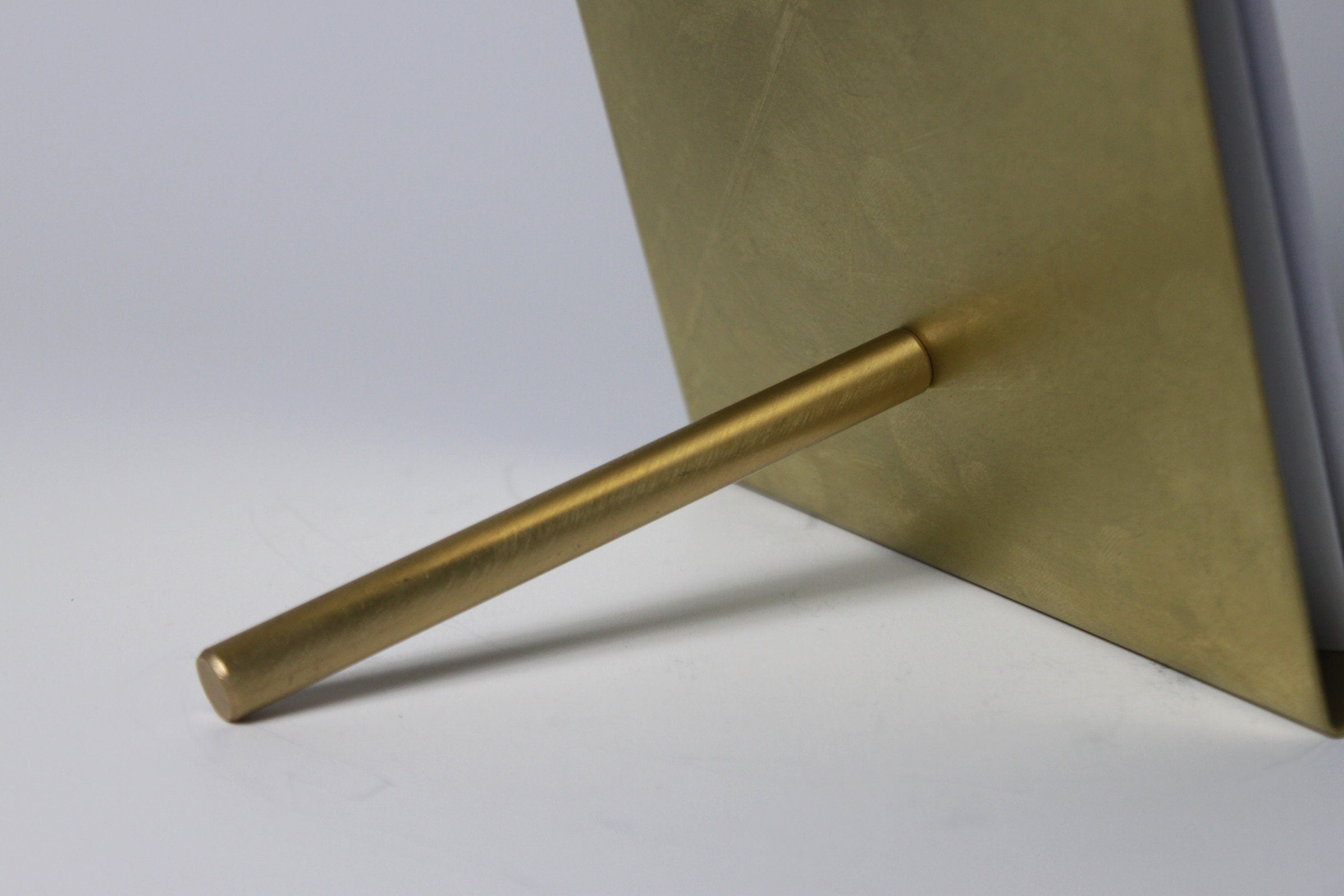 NEW Modern Brass Brochure Pamphlet Holder- Minimalist brass metal Information stand, Brochures postcard display