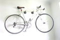 Bike hanger, Bicycle rack brackets, metal + leather