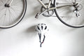 Wall Mount Helmet Rack: Metal Hat Holder - Black or White