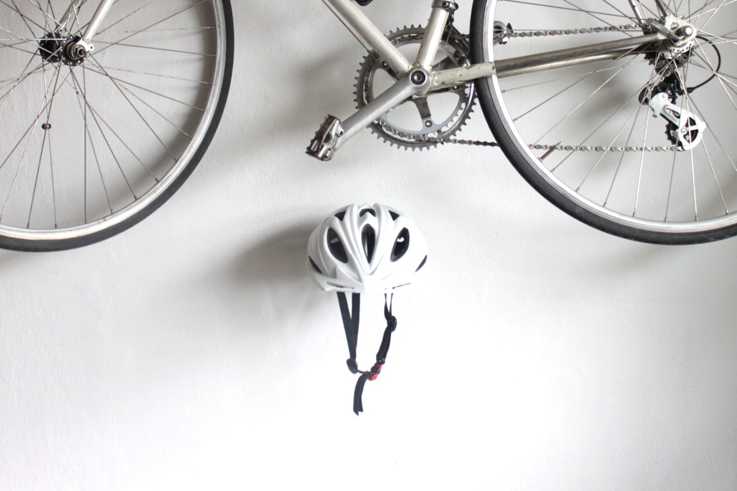 Wall Mount Helmet Rack: Metal Hat Holder - Black or White