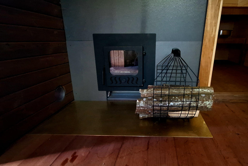 Custom Brass Floor Plate: Fireplace & Stove Spark Protection