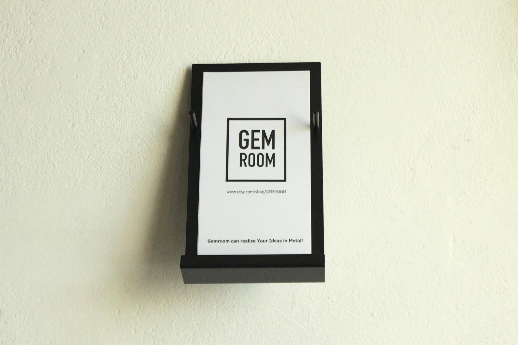 Minimalist Wall Brochure Holder: Metal Pamphlet Display Stand