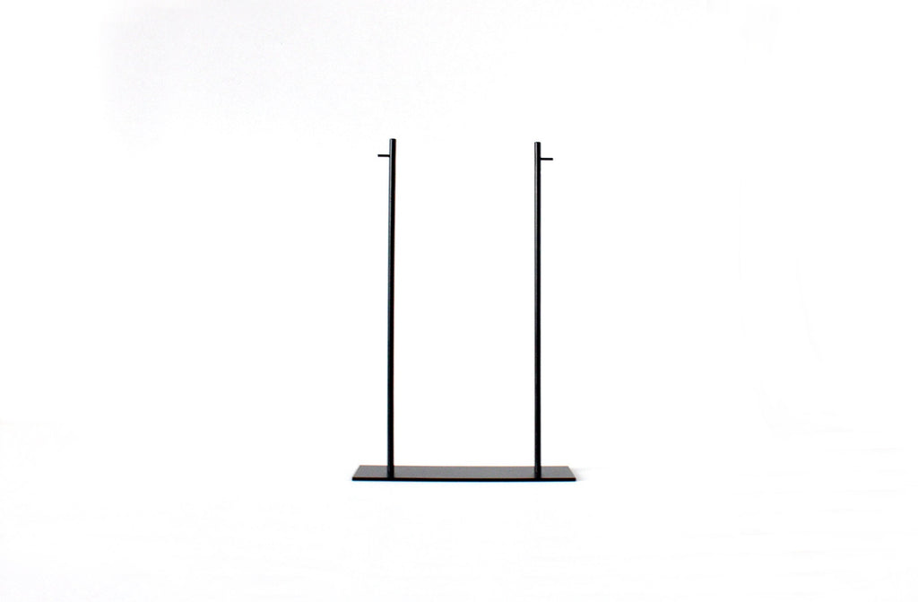 Steel Necklace Stand: Two-Pole Jewelry Display