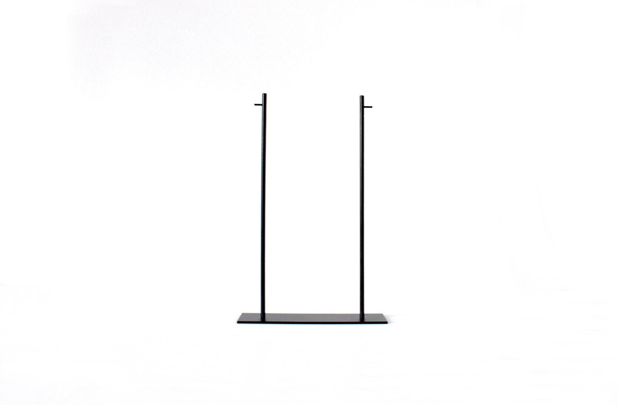 Steel Necklace Stand: Two-Pole Jewelry Display