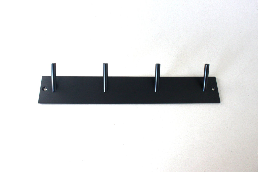 Iron Wall Mounted Coat Rack - 4 Hook Clothes Holder