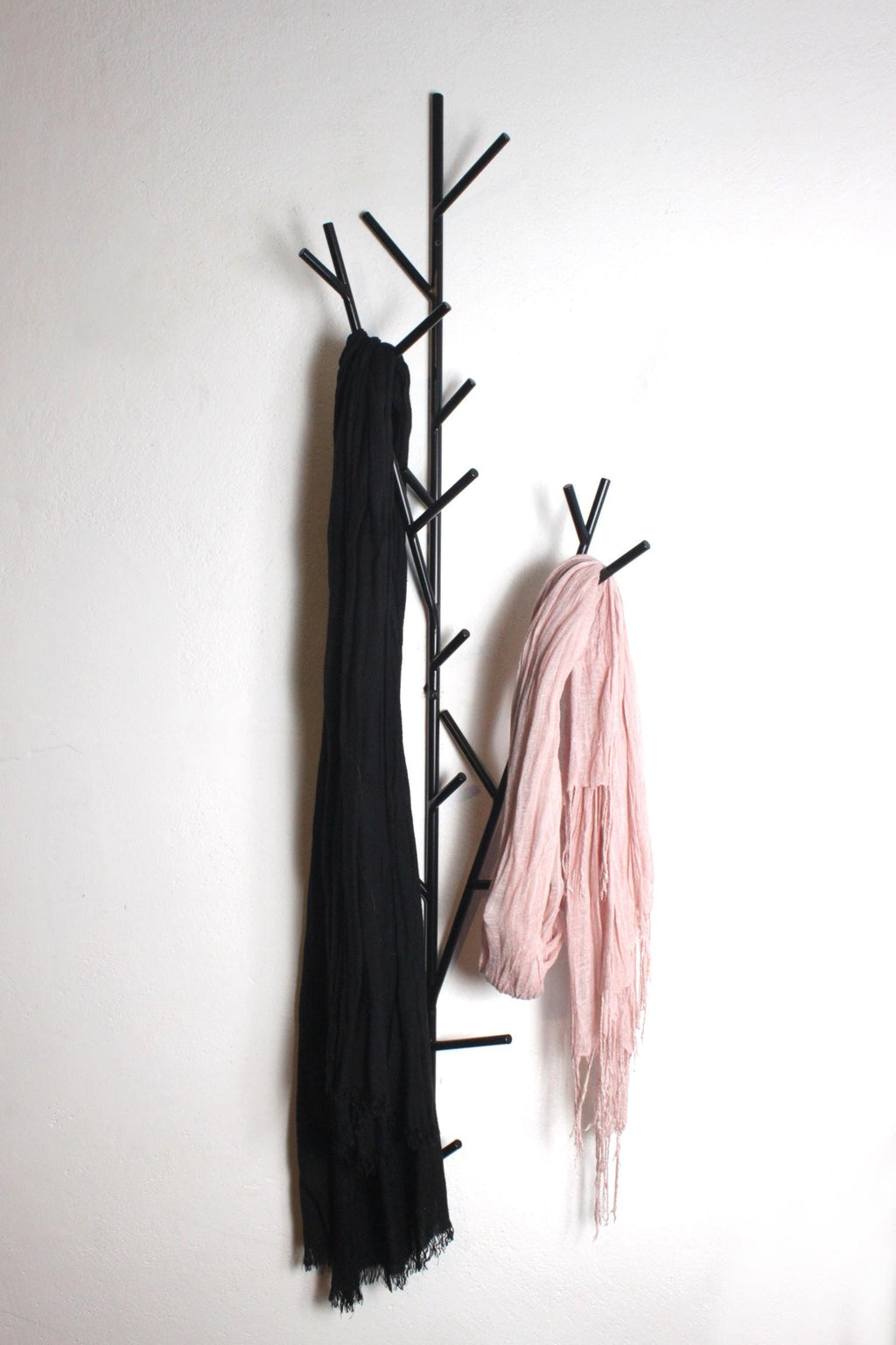 Large Metal Twig Wall Hook - Durable metal multiple clothes hanger  - horizontal or vertical