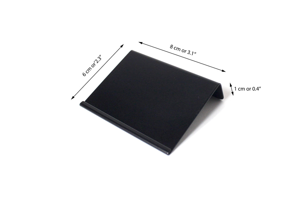Modern Brass Price Tag Holder: Patina Finish Display