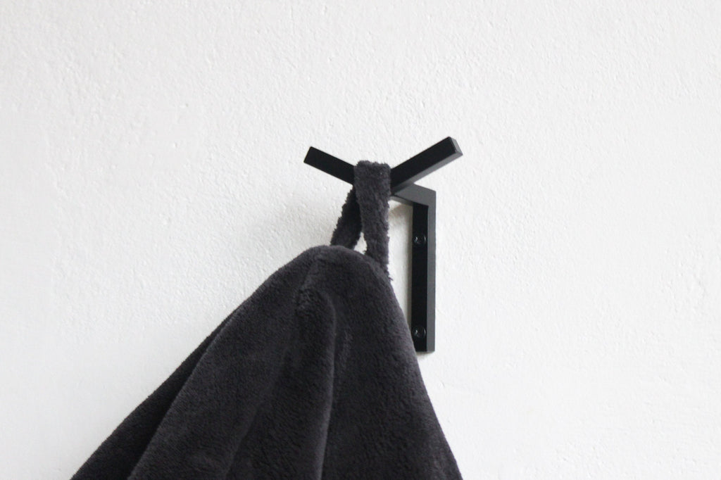 Bathroom hooks hanger - metal steel welded powder coated hook - Towel or accessories holder