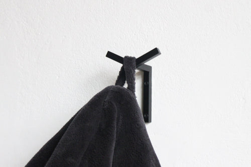 Bathroom hooks hanger - metal steel welded powder coated hook - Towel or accessories holder