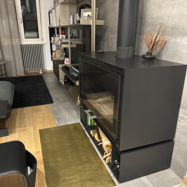 Custom Brass Floor Plate: Fireplace & Stove Spark Protection