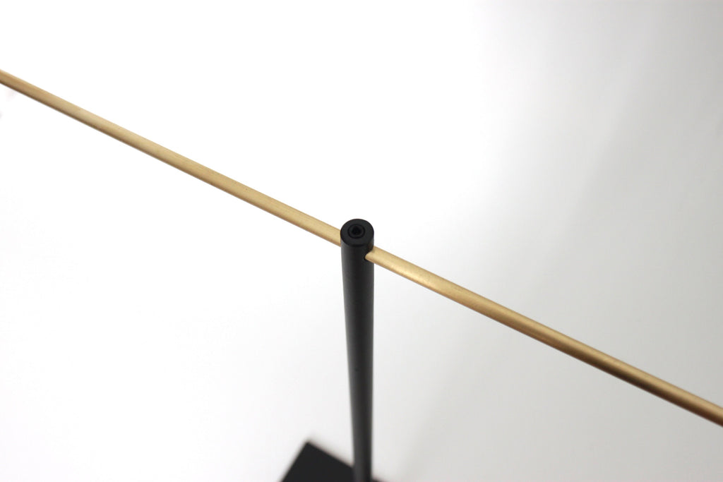 Large convertible Necklace Jewellery Stand with a brass, copper or stainless steel top bar