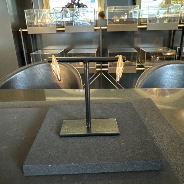 Long earring hanging display stand welded and black colored - jewellery accessories holder