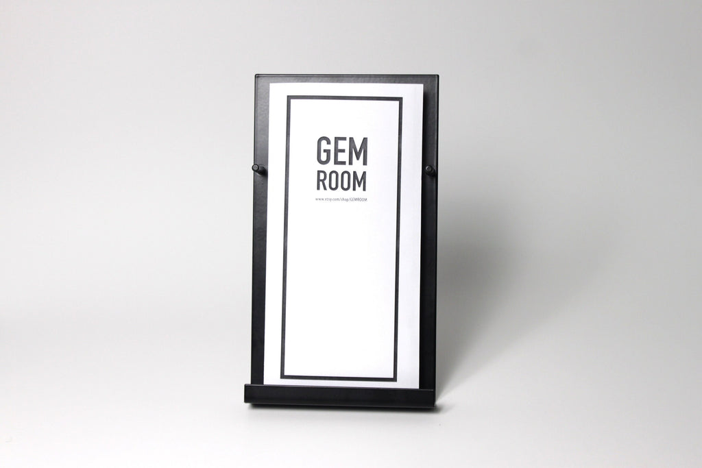 Minimalist Steel Brochure Holder: DL Size Information Stand