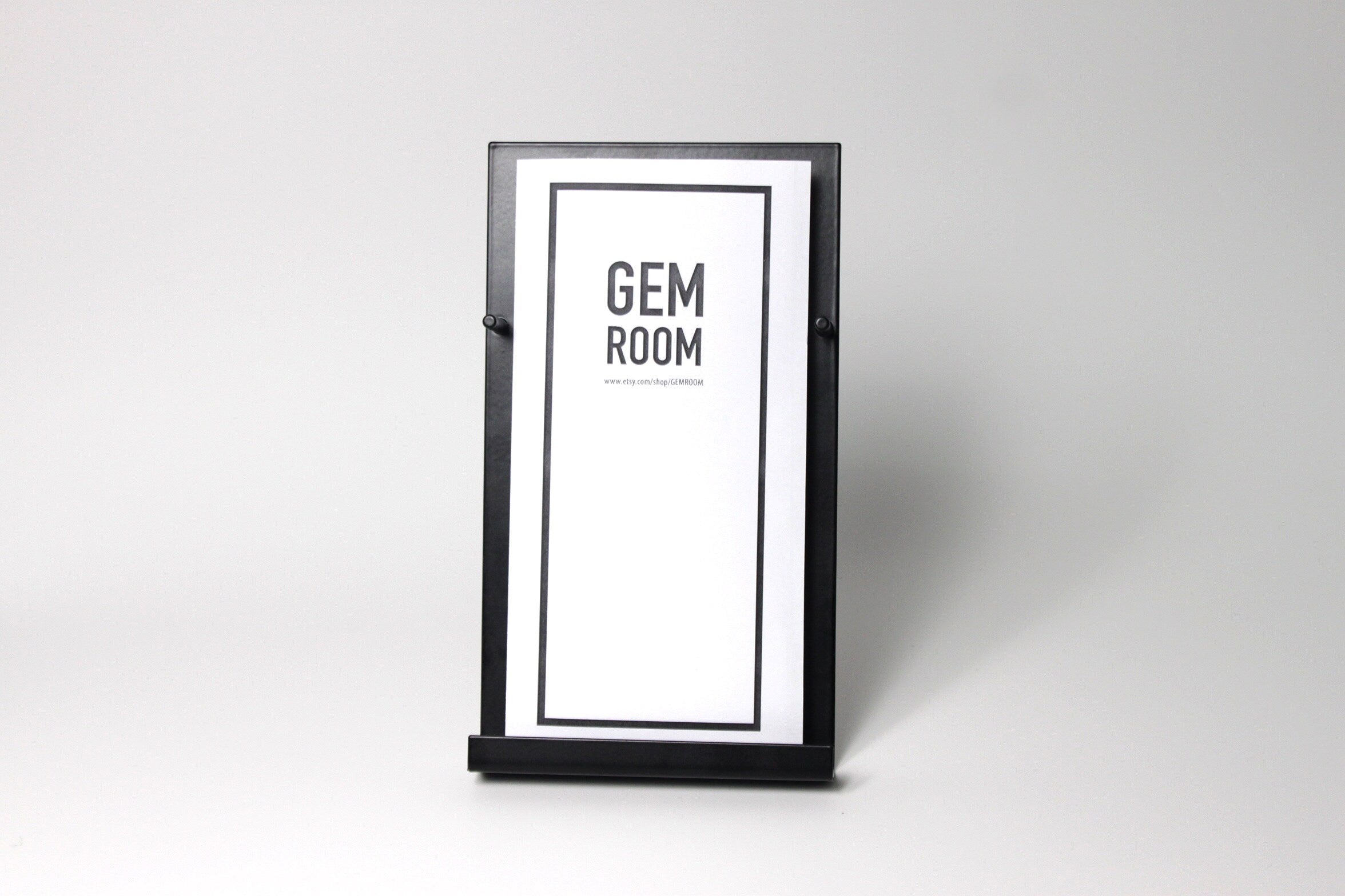 Minimalist Steel Brochure Holder: DL Size Information Stand