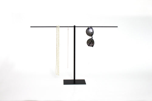 Black Steel Jewelry Stand: Necklace & Accessory Display