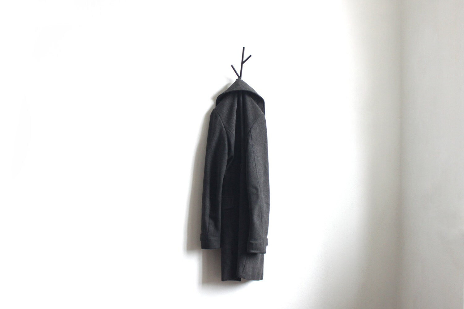 Twig hooks hanger - metal steel welded powder coated twig - coat or accessories holder