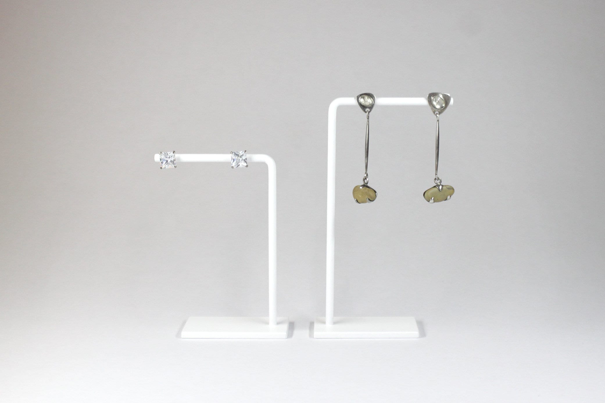Set of Two Metal Earring Display Stands: Jewelry Organizer