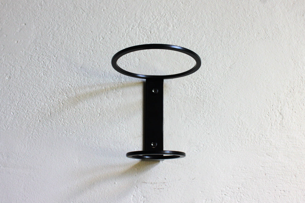 Upside Down Wine Bottle Holder: Powder Coated Steel Wall Mount