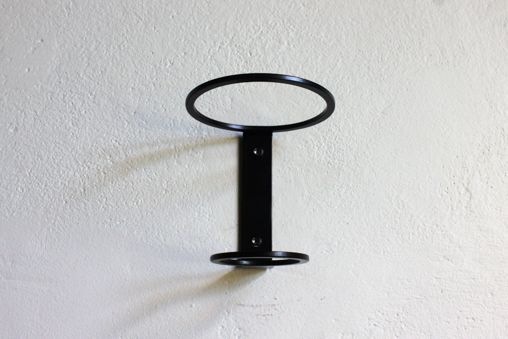 Upside Down Wine Bottle Holder: Powder Coated Steel Wall Mount