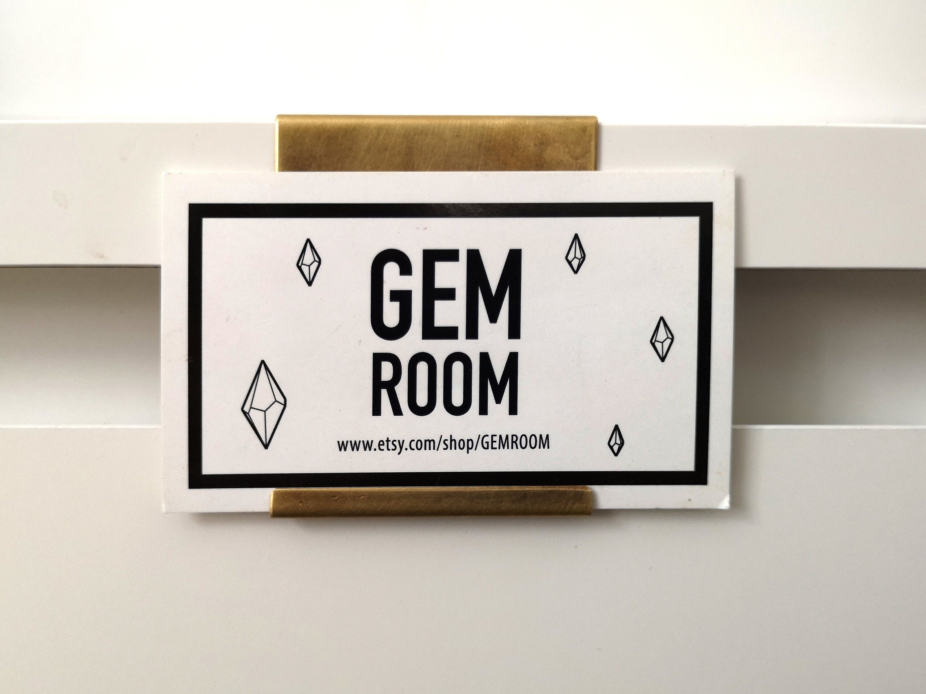 Handmade Brass Business Card Holder: Double-Sided Display