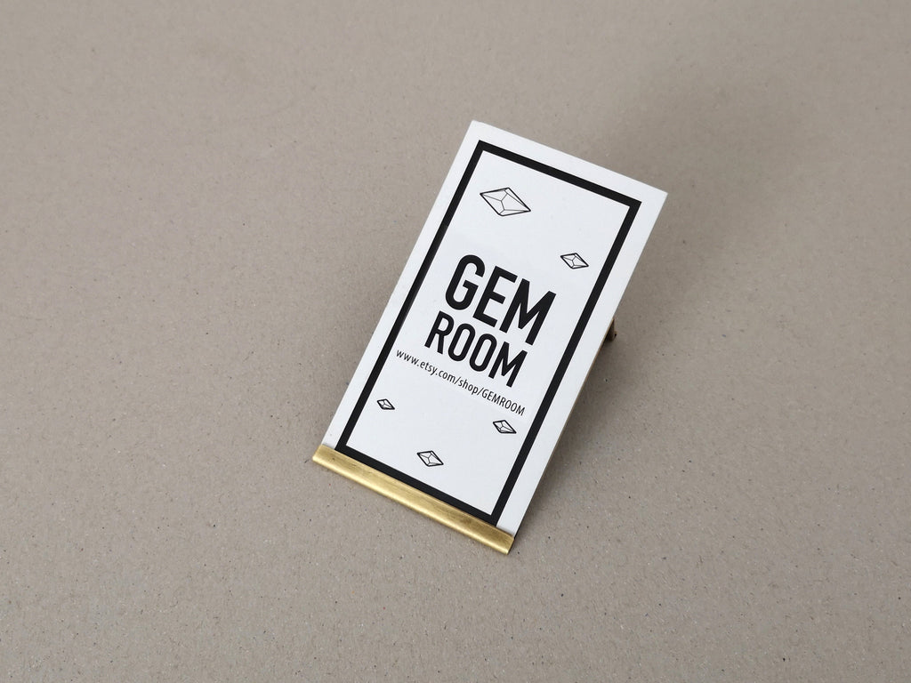 Handmade Brass Business Card Holder: Double-Sided Display