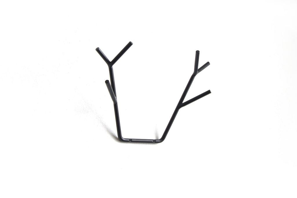 Metal Deer Antler Coat Rack: Welded Steel Wall Hanger