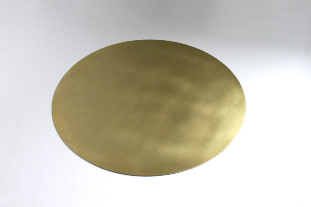 Raw Brass Round Display Plate: Gem Base (30cm or Custom)