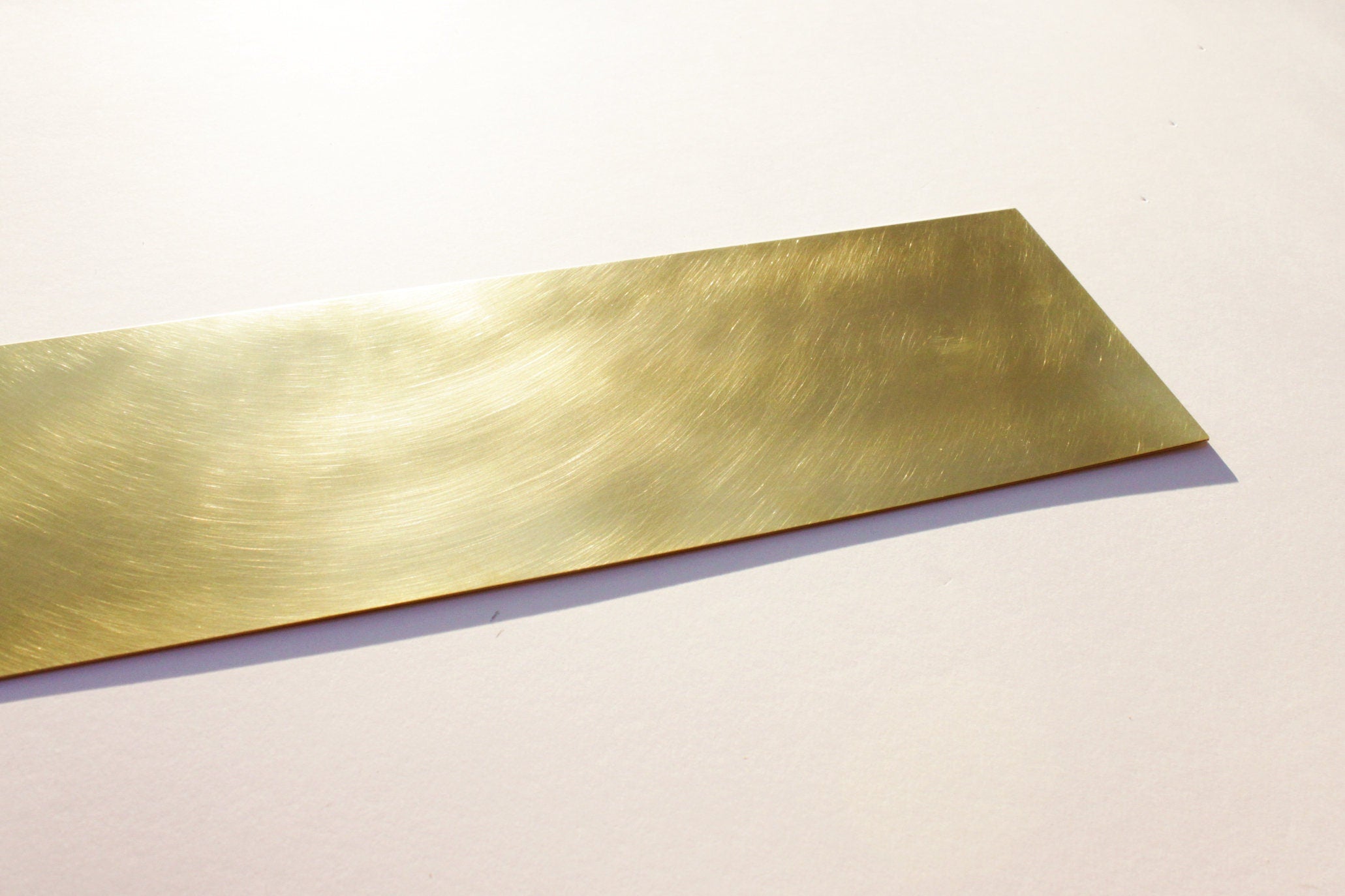 Custom Size Raw Brass Kick Plate, Push Plate, Fireplace or Kitchen