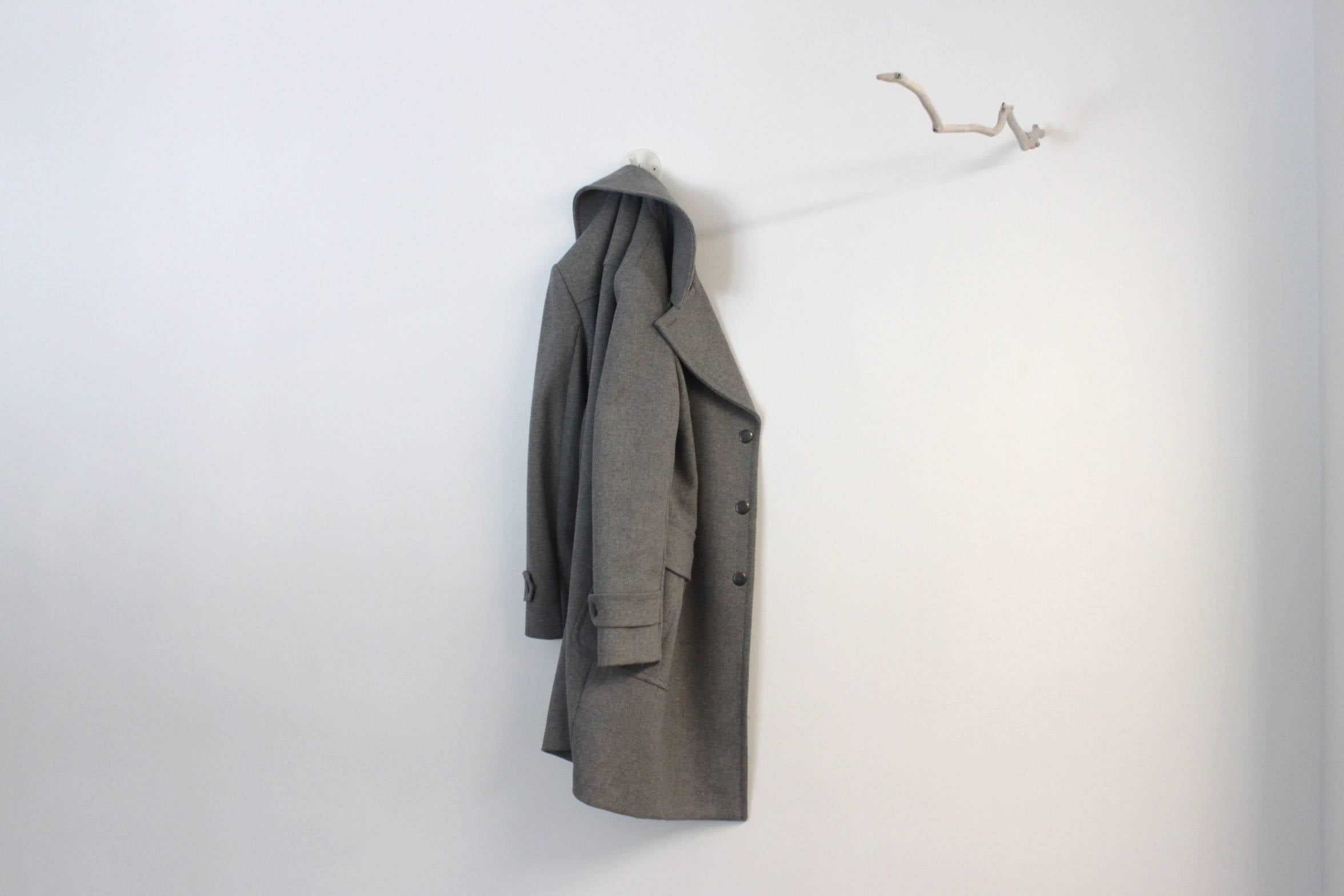 Wall Mount Metal Clothes Hanger - Modern Iron Display Rack