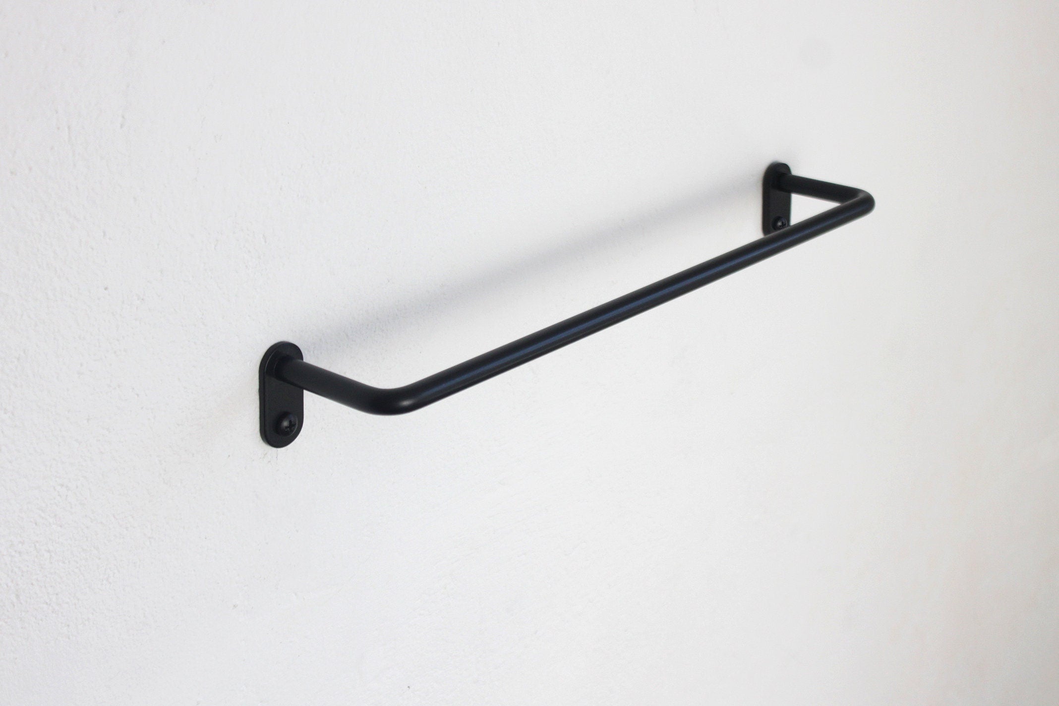 Minimalist Bathroom Accessories Set: Powder Coated Steel Towel, Toilet Paper & Hook Holder