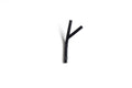 Small Metal Twig Hook: Steel Coat & Accessory Holder